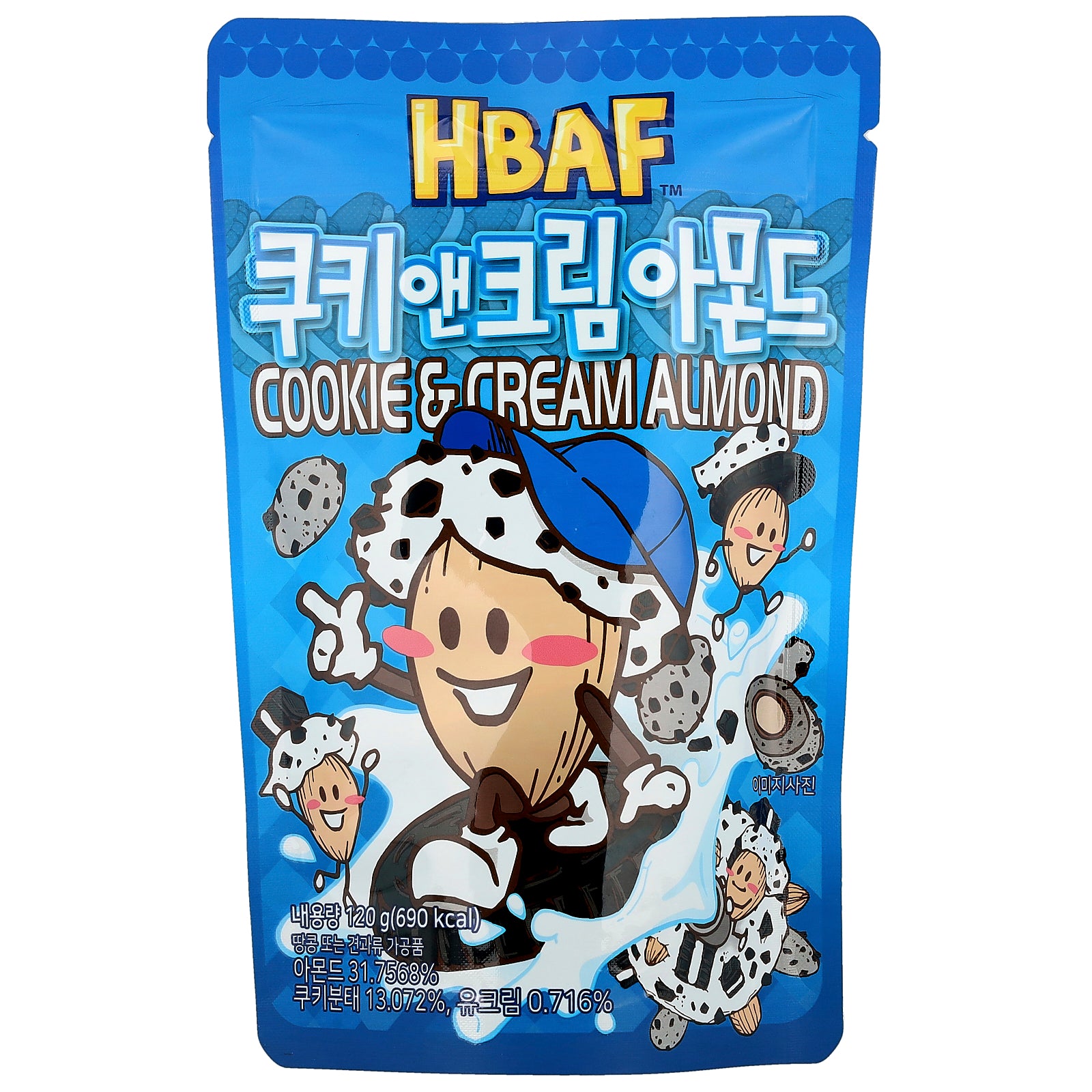 HBAF, Cookie & Cream Almond, 120 g