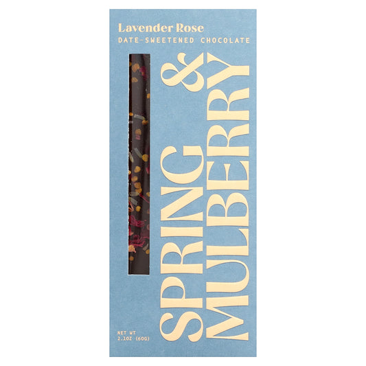Spring & Mulberry, Date-Sweetened Chocolate, Lavender Rose, 2.1 oz (60 g)
