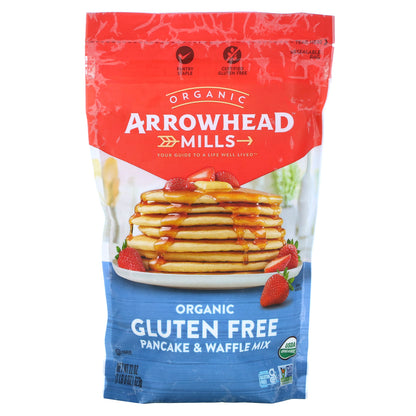 Arrowhead Mills, Organic Gluten Free Pancake & Waffle Mix, 1 lb 6 oz (623 g)