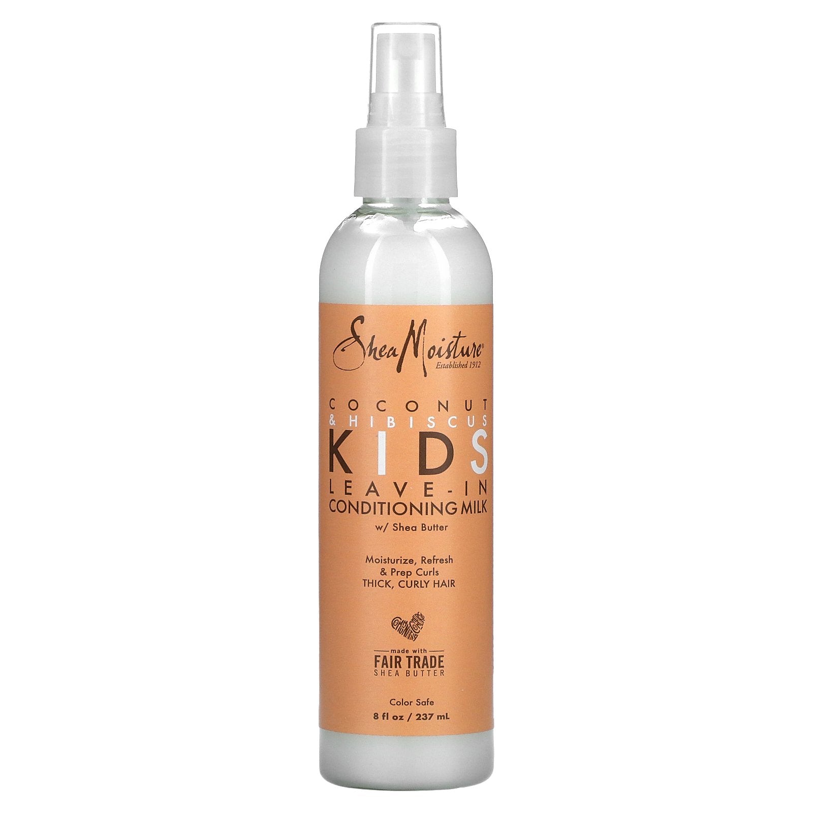 SheaMoisture, Kids, Leave-In Conditioning Milk with Shea Butter, Thick, Curly Hair, Coconut & Hibiscus, 8 fl oz (237 ml)