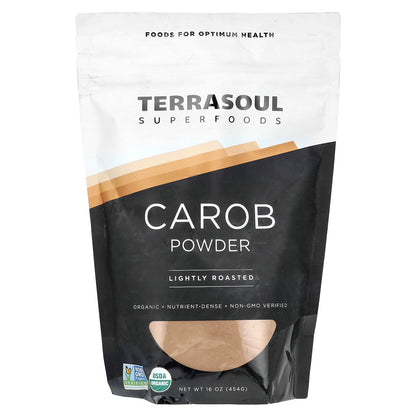 Terrasoul Superfoods, Carob Powder, Lightly Roasted, 16 oz (454 g)