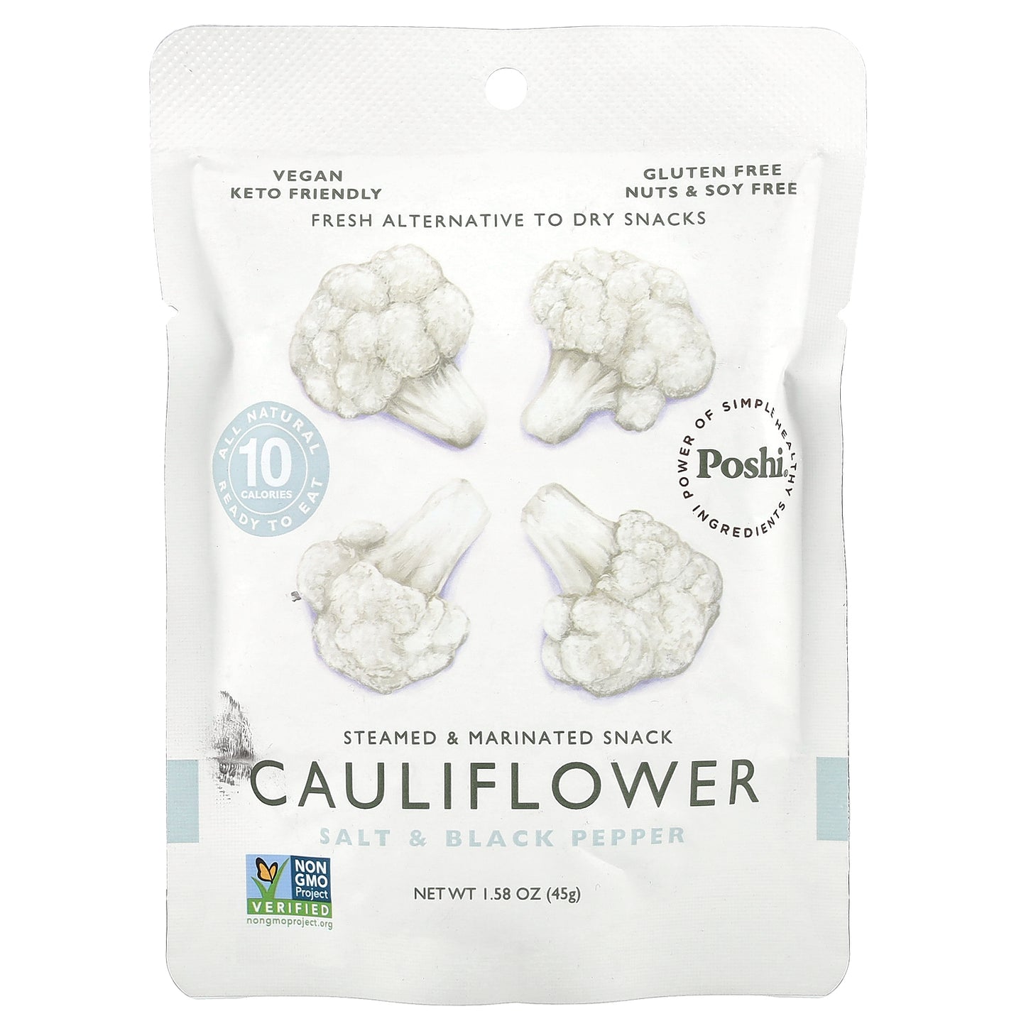 Poshi, Cauliflower, Salt & Black Pepper, 1.58 oz (45 g)