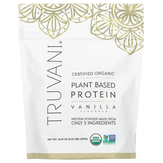 Truvani, Plant Based Protein, Vanilla, 0.65 lbs (297 g)