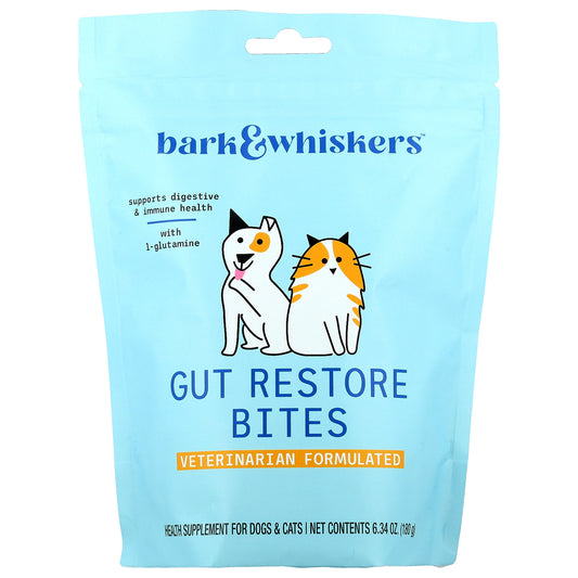 Dr. Mercola, Bark & Whiskers™, Gut Restore Bites, For Dogs & Cats, 6.34 oz (180 g)