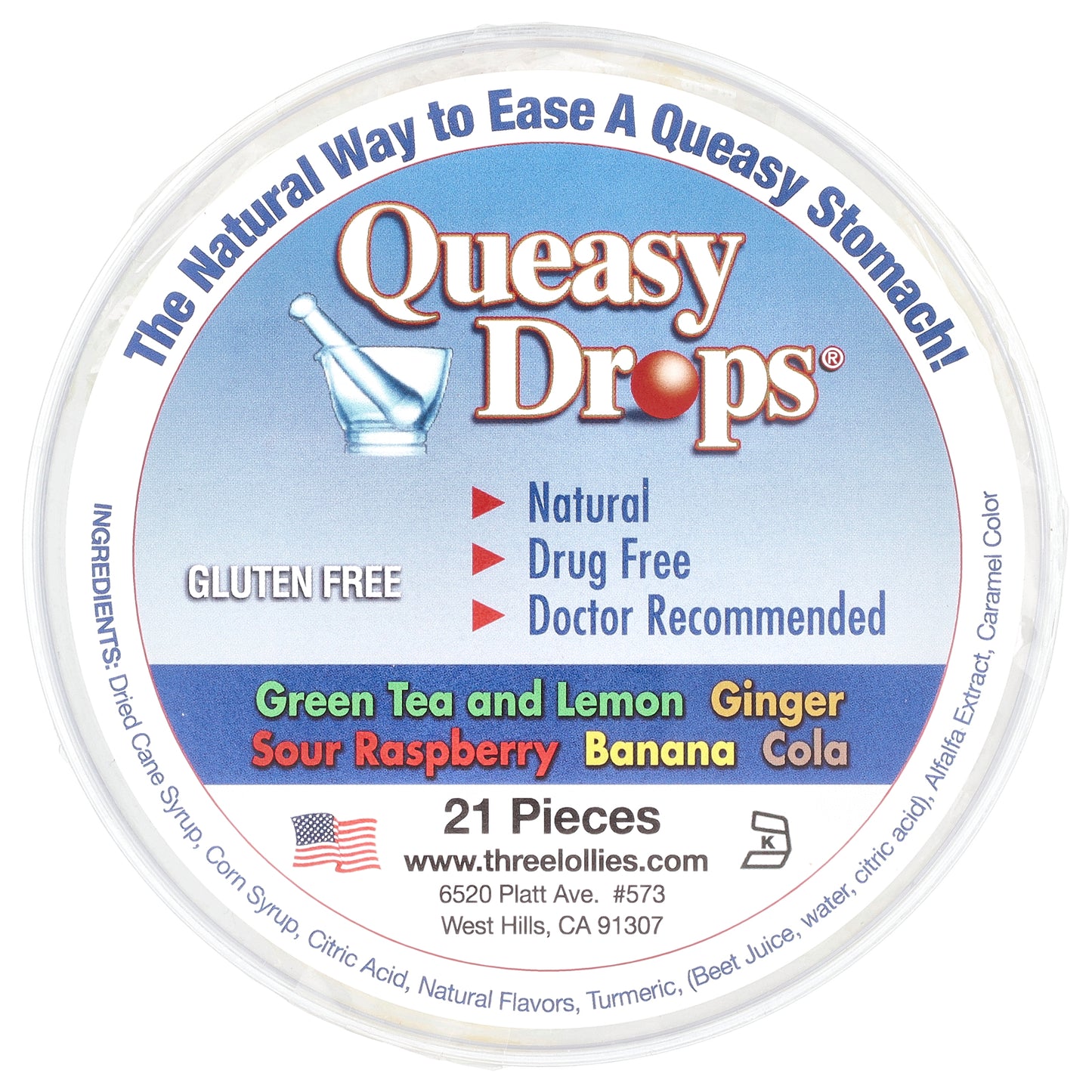 Preggie, Queasy Drops®, Assorted, 21 Pieces