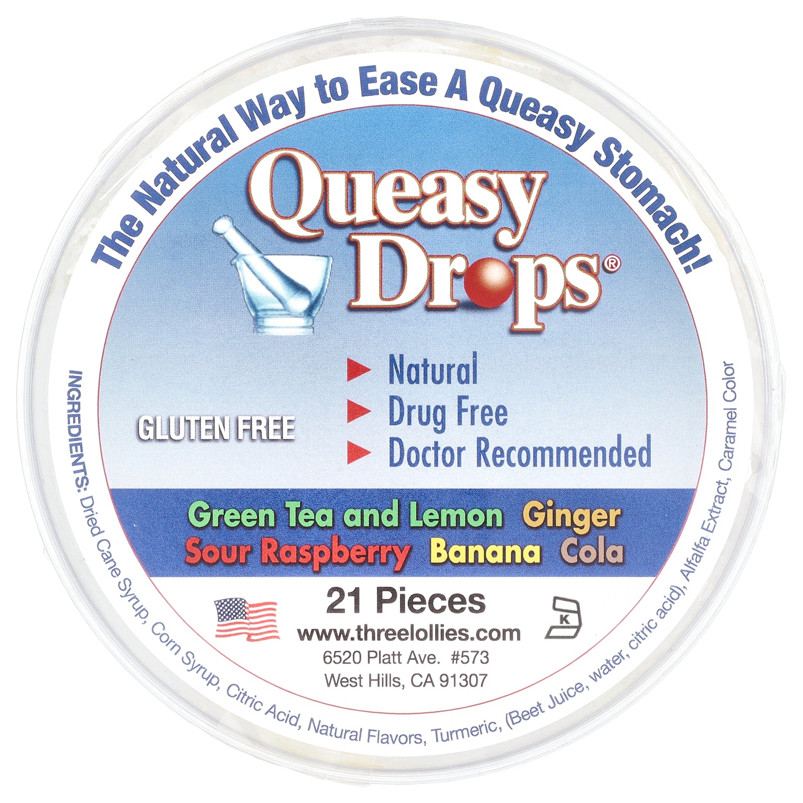 Preggie, Queasy Drops®, Assorted, 21 Pieces