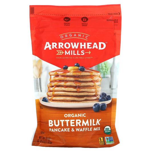 Arrowhead Mills, Organic Buttermilk Pancake & Waffle Mix, 1 lb 6 oz (623 g)