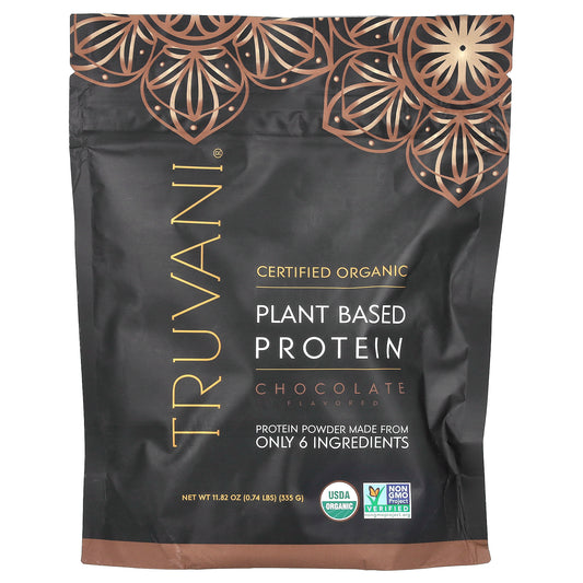 Truvani, Plant Based Protein, Chocolate, 0.74 lbs (335 g)