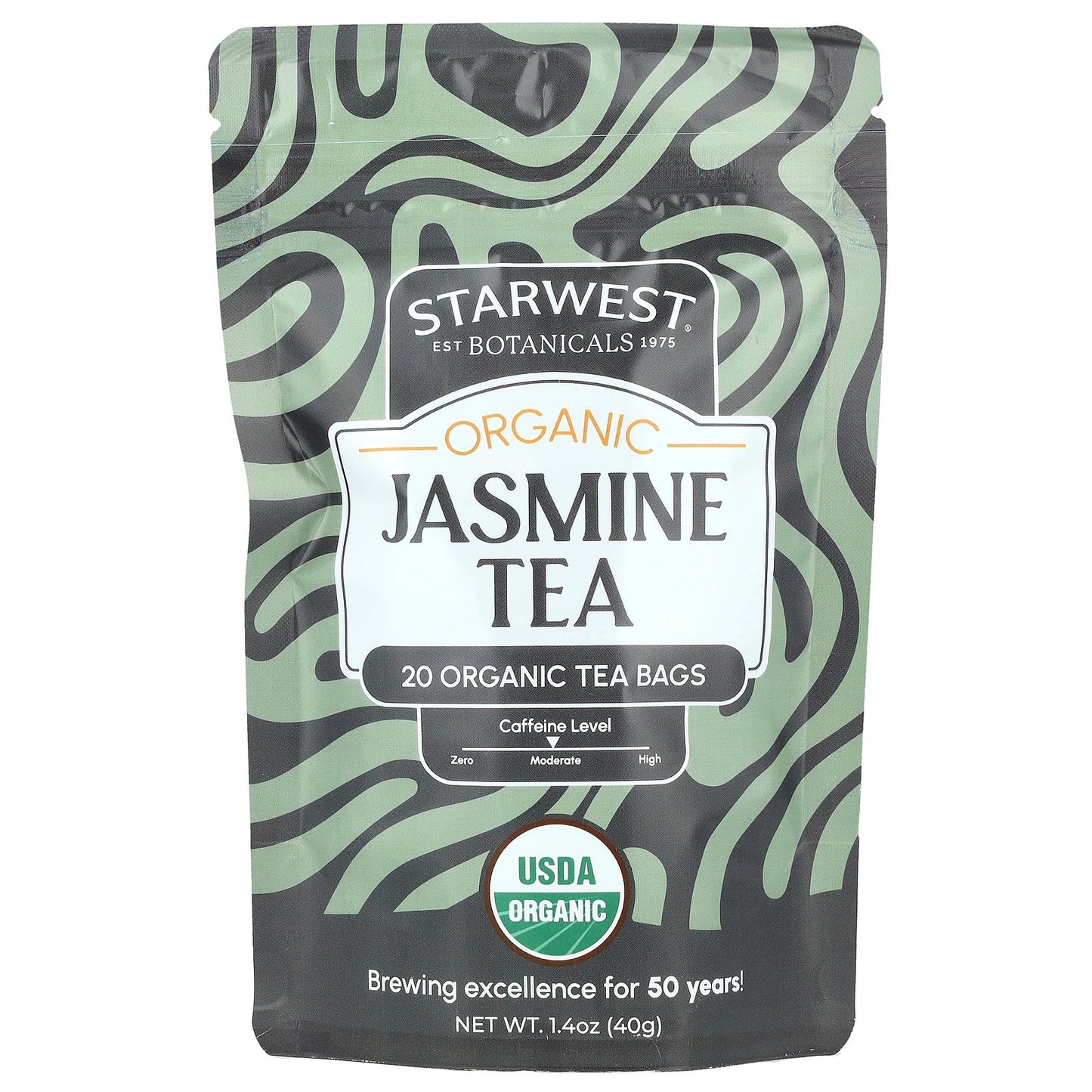 Starwest Botanicals, Organic Jasmine Tea, 20 Tea Bags, 1.4 oz (40 g)