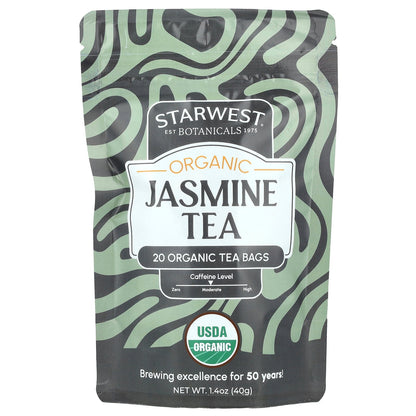 Starwest Botanicals, Organic Jasmine Tea, 20 Tea Bags, 1.4 oz (40 g)