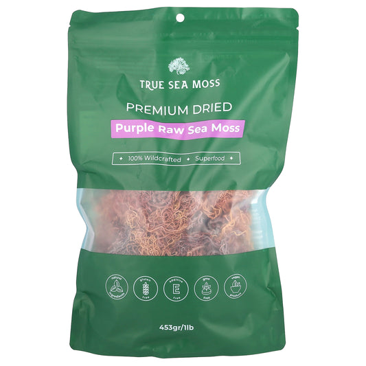 True Sea Moss, Purple Raw Sea Moss , 1 lb (453 g)