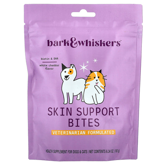 Dr. Mercola, Skin Support Bites, For Dogs & Cats, White Cheddar , 6.34 oz (180 g)