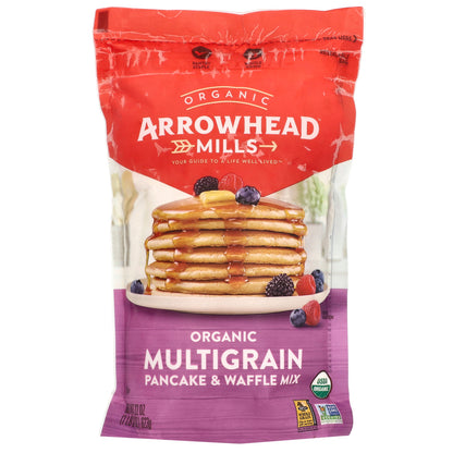 Arrowhead Mills, Organic Multigrain Pancake & Waffle Mix, 22 oz (623 g)