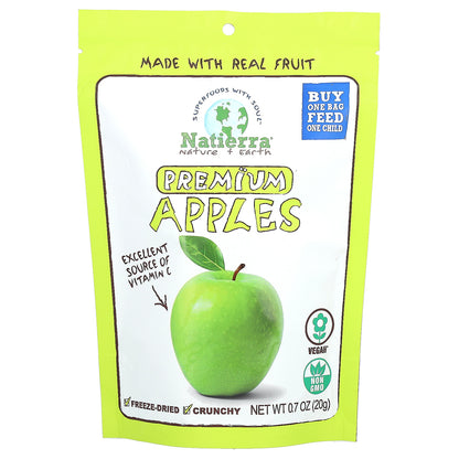 Natierra, Premium Freeze-Dried Apples, 0.7 oz (20 g)