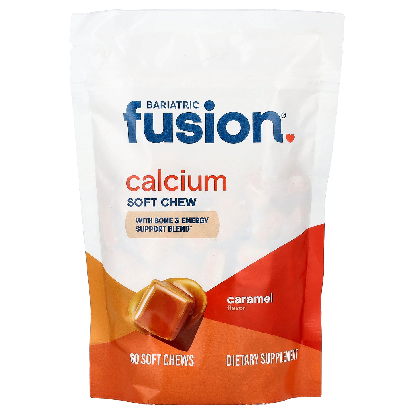Bariatric Fusion, Calcium Soft Chew, Caramel, 60 Soft Chews