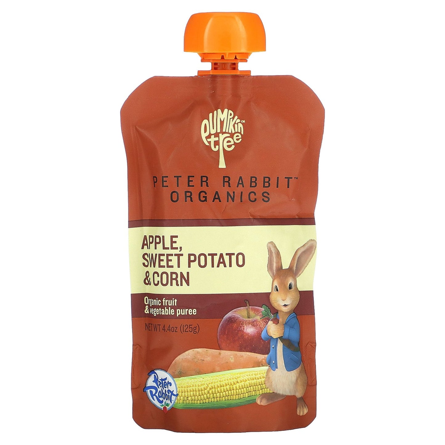 Pumpkin Tree Organics, Peter Rabbit Organics, Organic Fruit & Vegetable Puree, Apple, Sweet Potato & Corn, 4.4 oz (125 g)