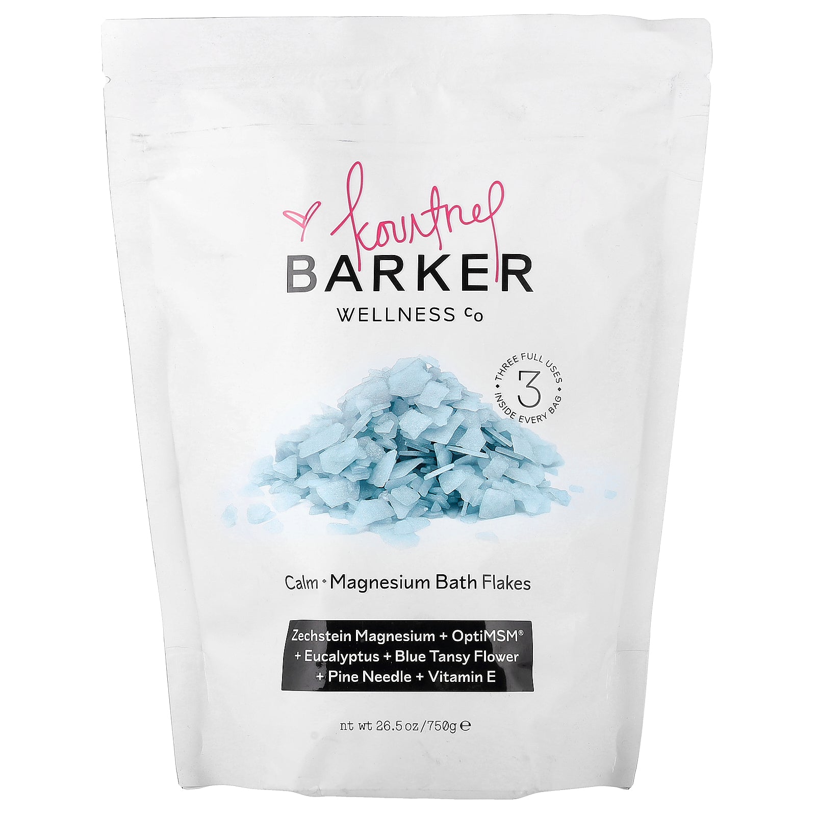 Barker Wellness Co, Calm, Magnesium Bath Flakes, 26.5 oz (750 g)