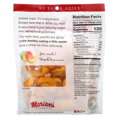 Mariani Dried Fruit, Family, Peaches, 5 oz (142 g)