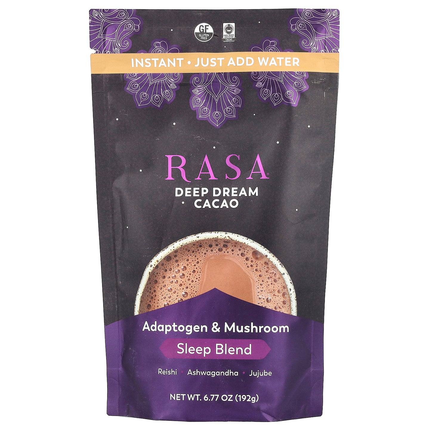 Rasa, Adaptogen & Mushroom Sleep Blend, Instant, Deep Dream Cacao, 6.77 oz (192 g)