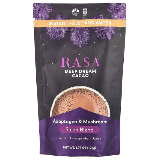 Rasa, Adaptogen & Mushroom Sleep Blend, Instant, Deep Dream Cacao, 6.77 oz (192 g)