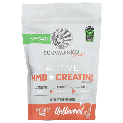 Sunwarrior, Sport, Active HMB + Creatine Monohydrate, Unflavored , 8.46 oz (240 g)