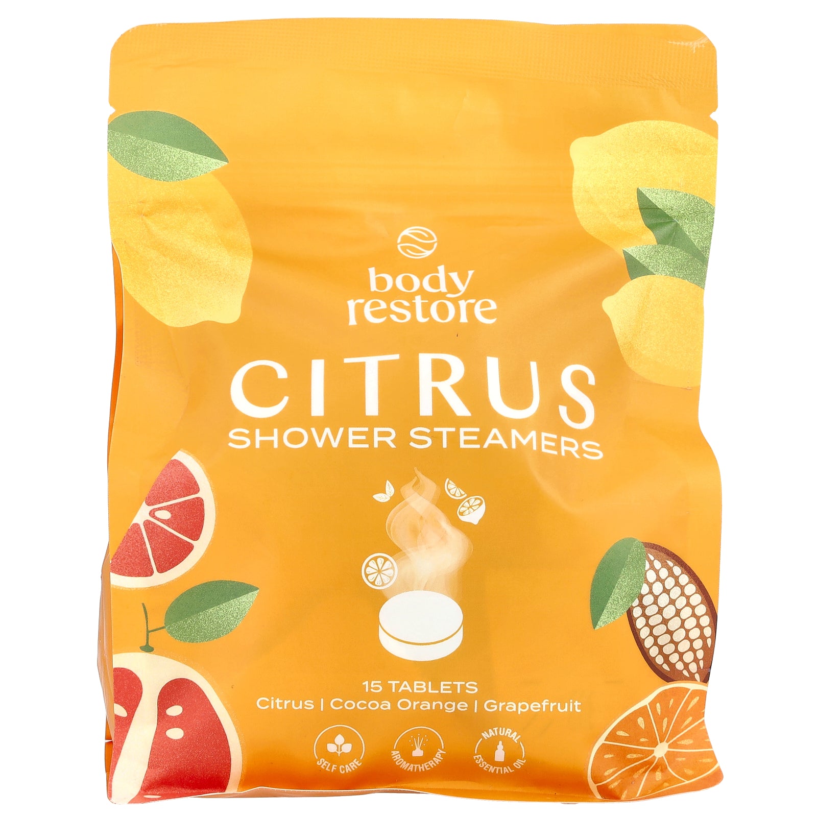 Body Restore, Shower Steamers, Citrus, 15 Tablets, 13.2 oz