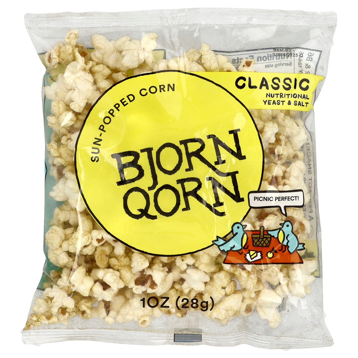 BjornQorn, Sun-Popped Corn, Classic, 1 oz (28 g)