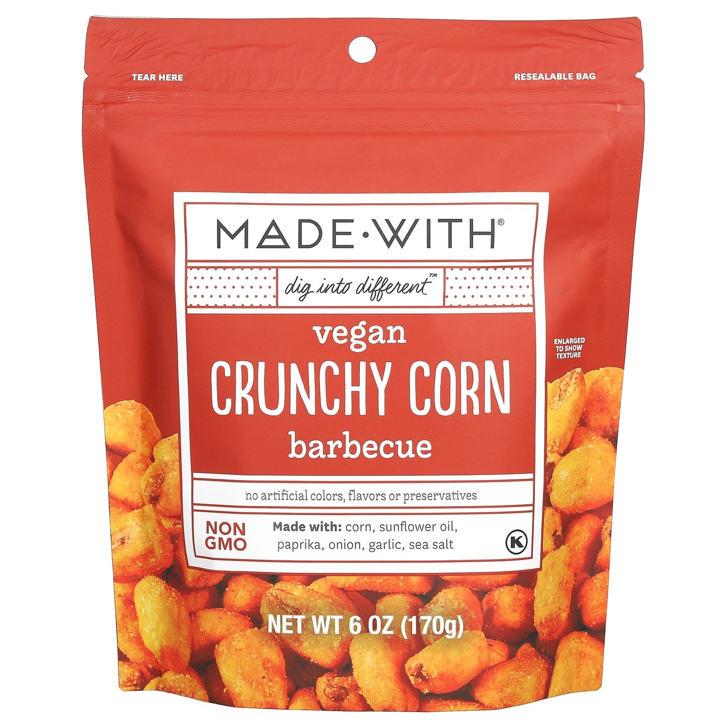 Made With, Vegan Crunchy Corn, Barbecue, 6 oz (170 g)