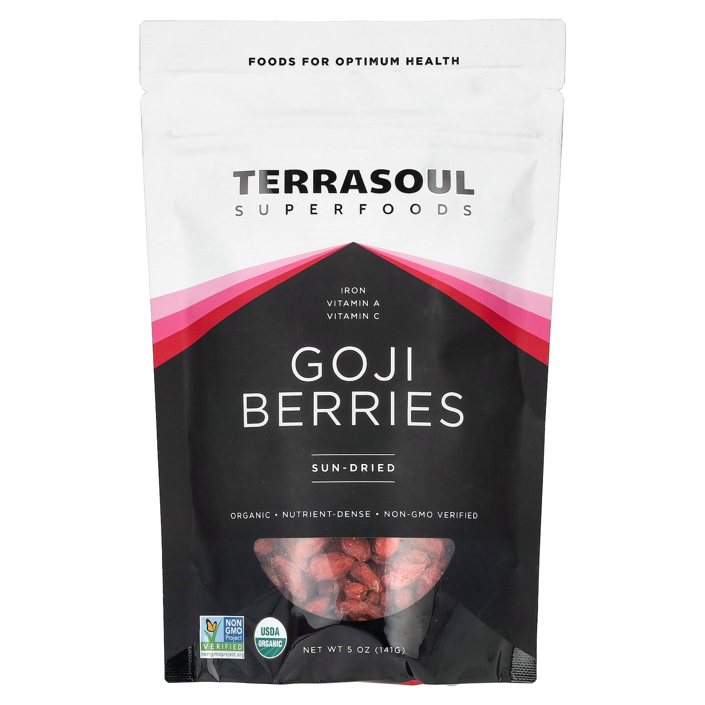 Terrasoul Superfoods, Goji Berries, Sun Dried, 5 oz (141 g)