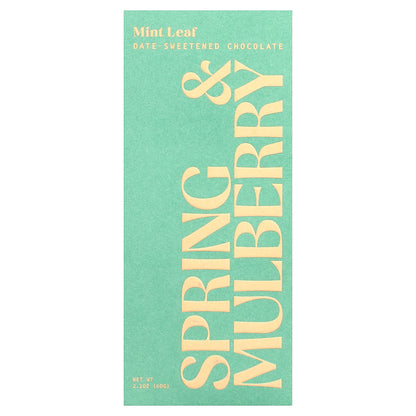 Spring & Mulberry, Date-Sweetened Chocolate, Mint Leaf, 2.1 oz (60 g)