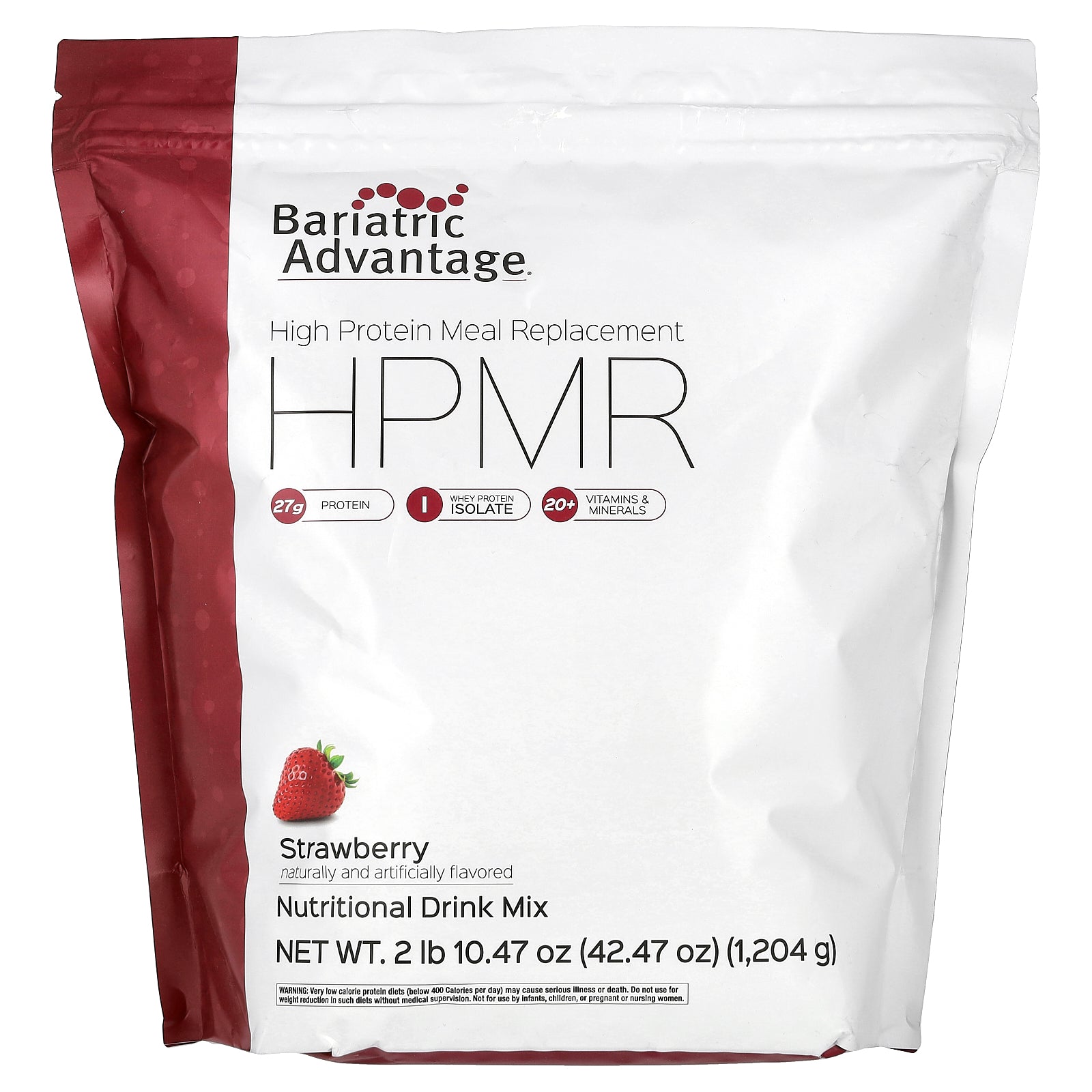 Bariatric Advantage, HPMR, High Protein Meal Replacement, Strawberry, 2 lb 10.47 oz (1,204 g)