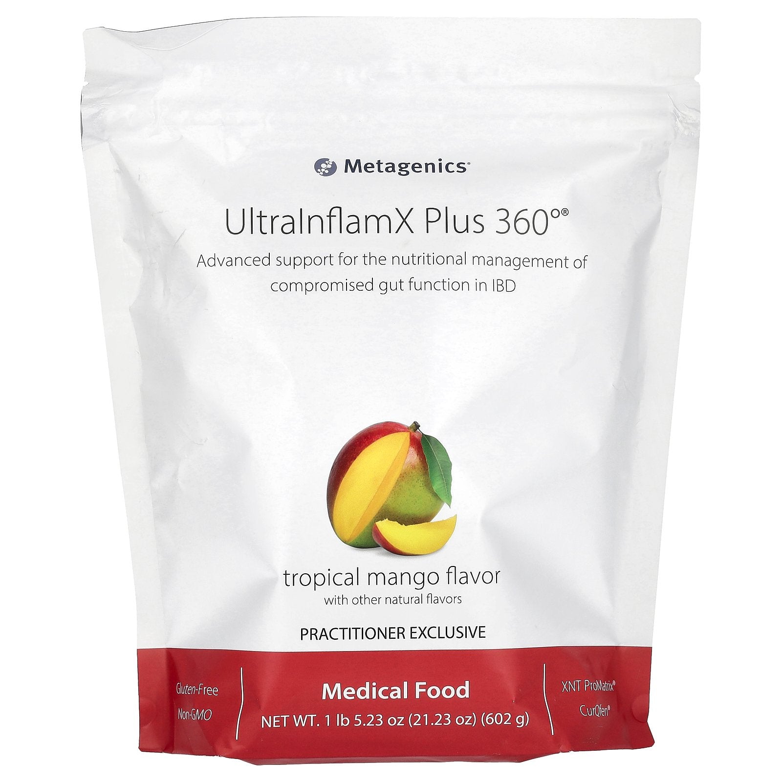 Metagenics, UltraInflamX Plus 360°, Tropical Mango, 1 lb 5.23 oz (602 g)