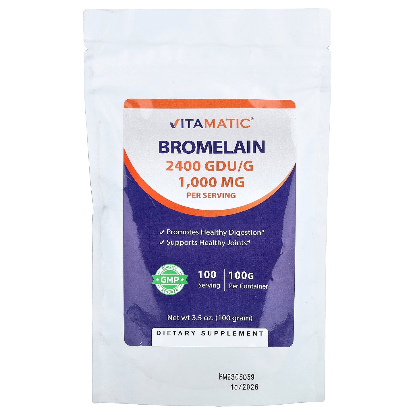 Vitamatic, Bromelain, 3.5 oz (100 g)