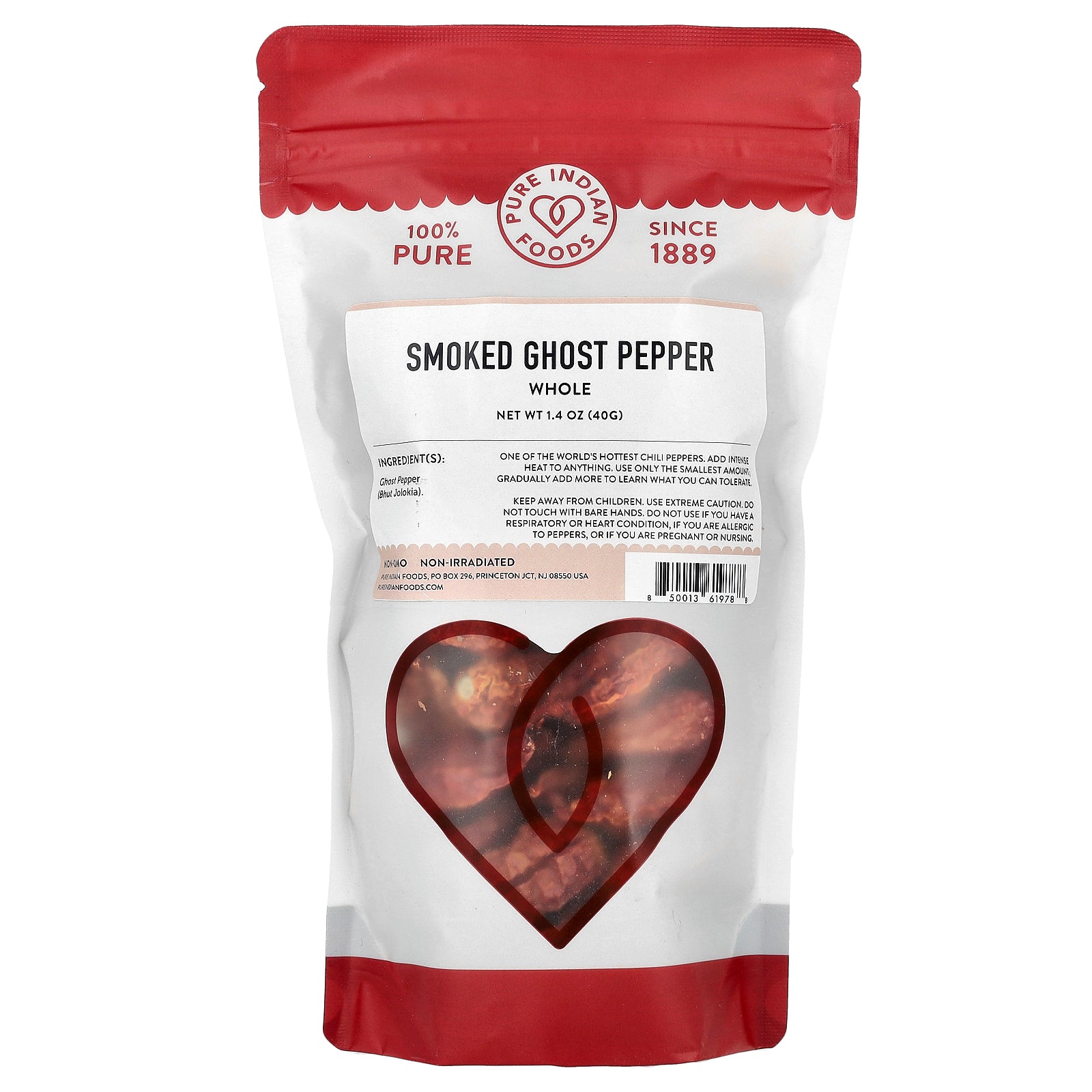 Pure Indian Foods, Smoked Ghost Pepper, Whole , 1.4  oz (40 g)