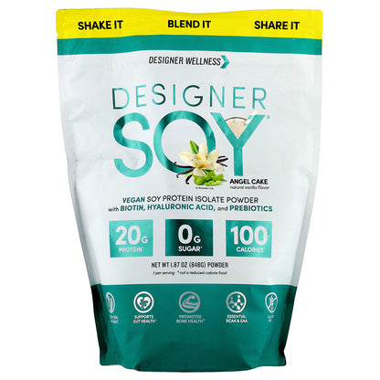 Designer Wellness, Designer Soy® Powder, Angel Cake, 1.87 oz (848 g)