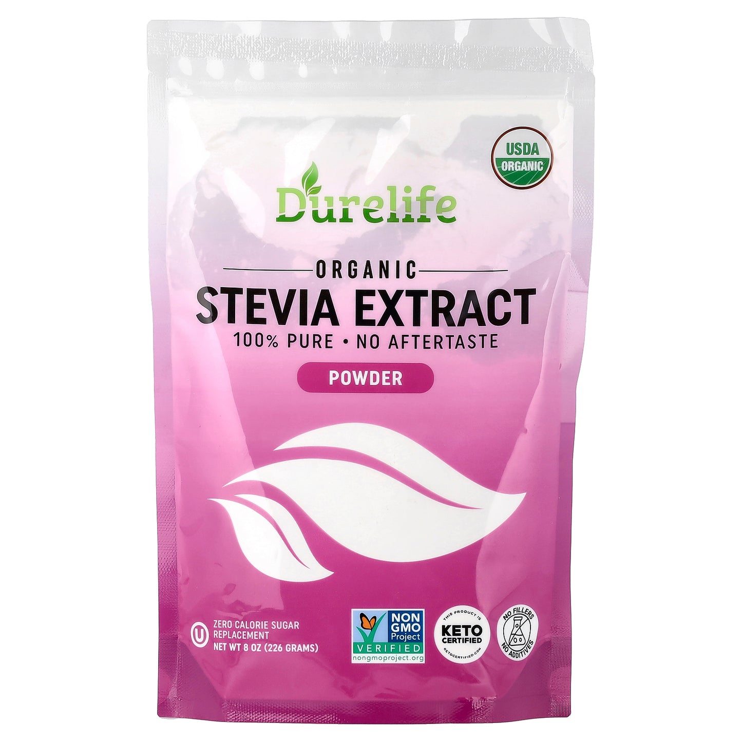 DURELIFE, Organic Stevia Extract Powder, 8 oz (226 g)