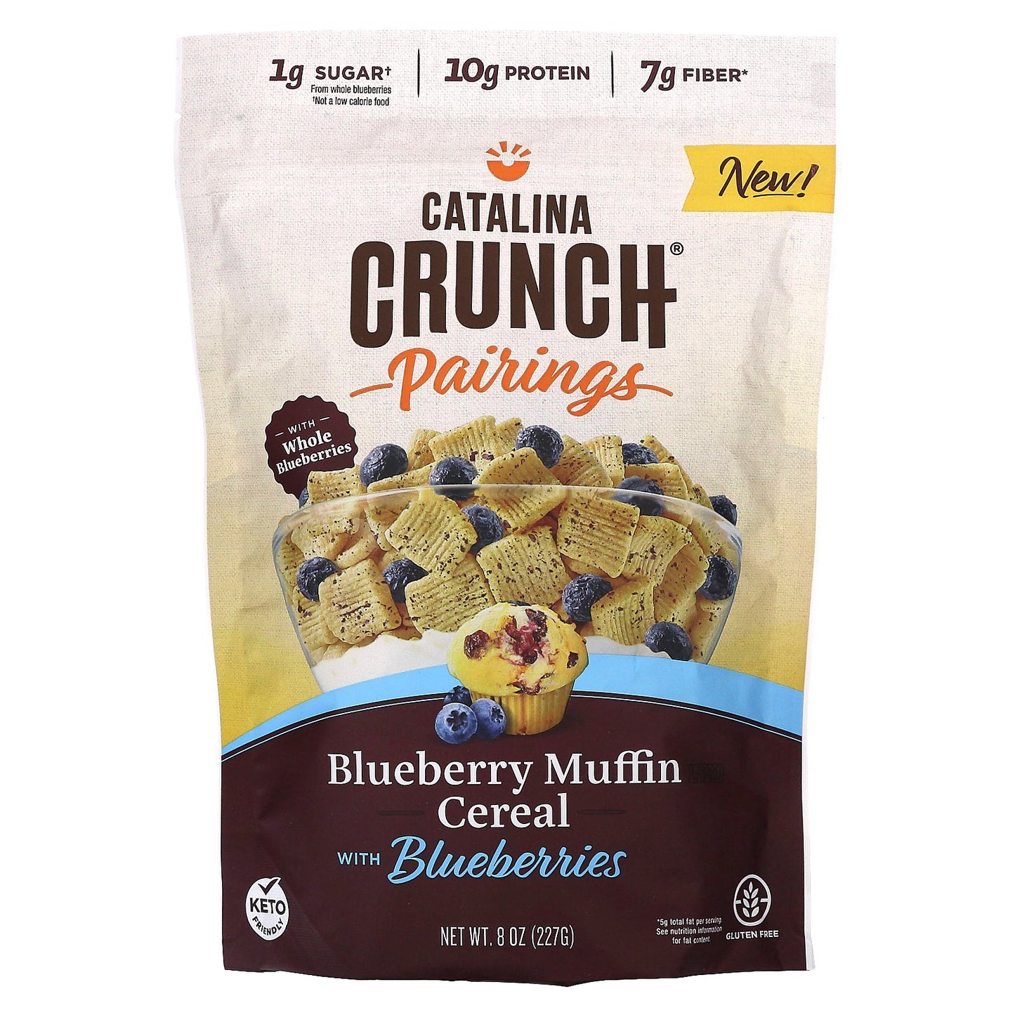 Catalina Crunch, Pairings, Blueberry Muffin Cereal With Blueberries, 8 oz (227 g)