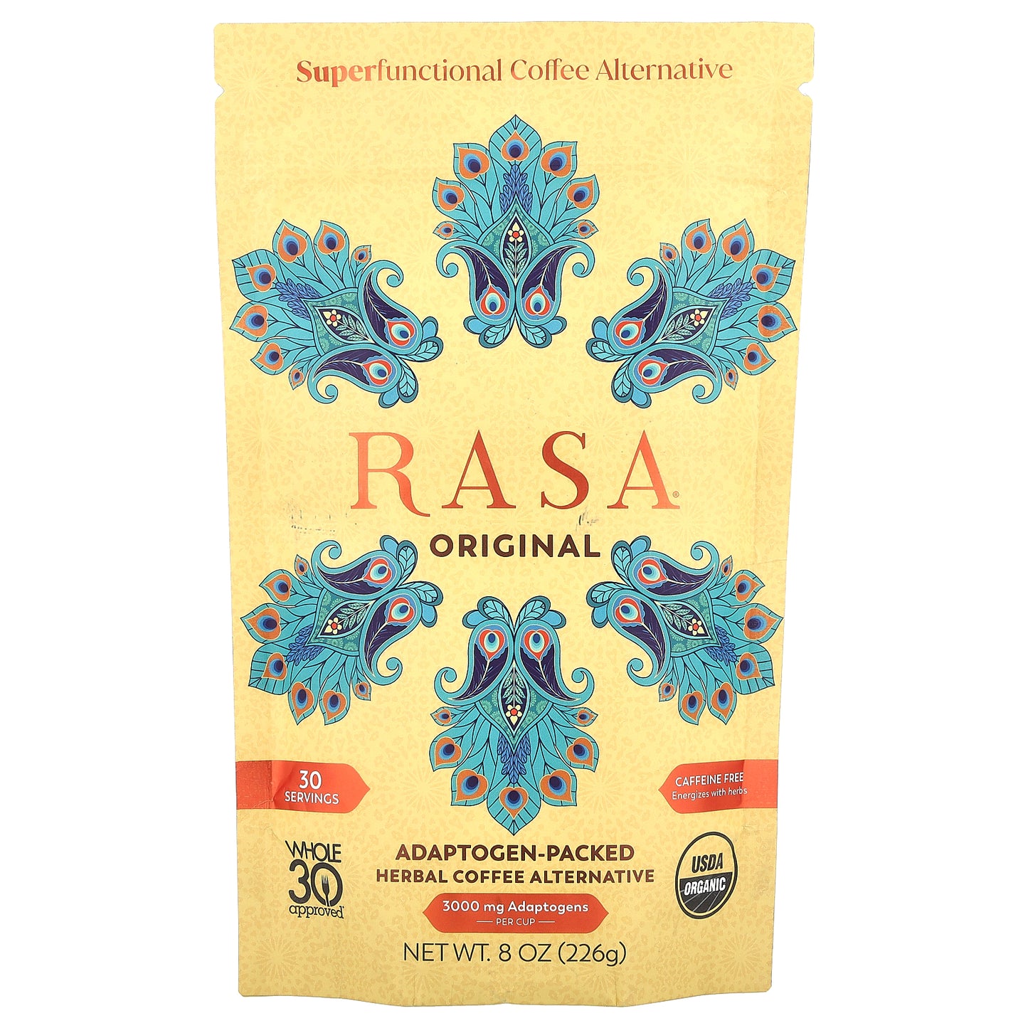 Rasa, Adaptogen-Packed Herbal Coffee Alternative, Original, 8 oz (226 g)