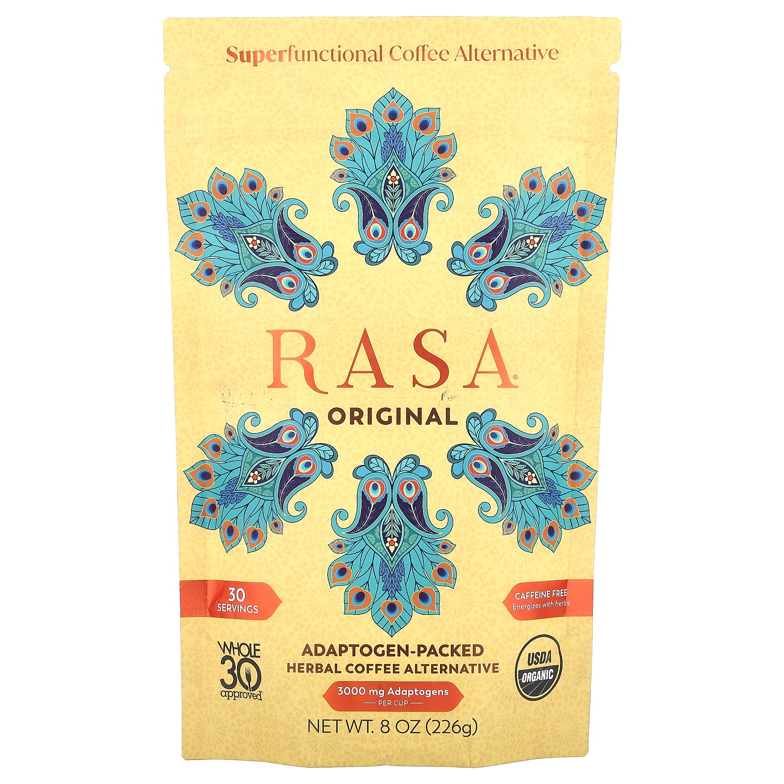 Rasa, Adaptogen-Packed Herbal Coffee Alternative, Original, 8 oz (226 g)