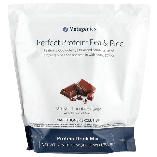 Metagenics, Perfect Protein® Pea & Rice, Natural Chocolate, 2 lb 10.33 oz (1,200 g)