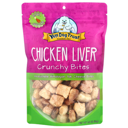 Yeti Dog Chew, Crunchy Bites, For Dogs, Chicken Liver, 4 oz (110 g)