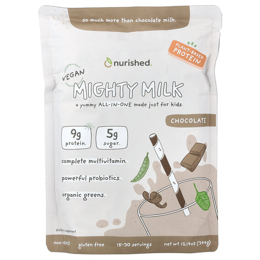 Nurished, Vegan Mighty Milk, Chocolate, 12.14 oz (344 g)