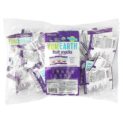 YumEarth, Organic Fruit Snacks, Favorites, 35 Snack Packs, 0.7 oz (19.8 g) Each