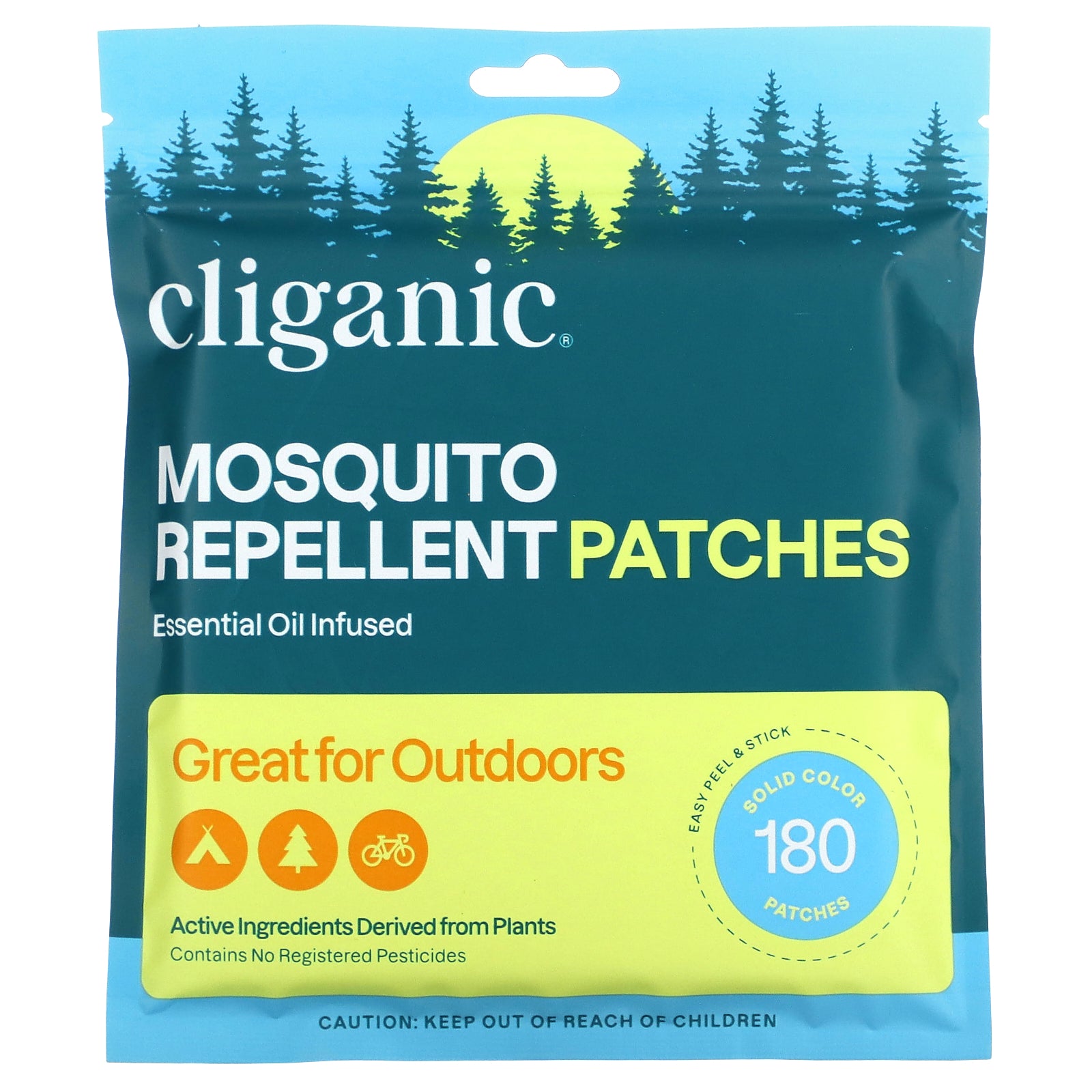 Cliganic, Mosquito Repellent Solid Color Patches, 180 Patches