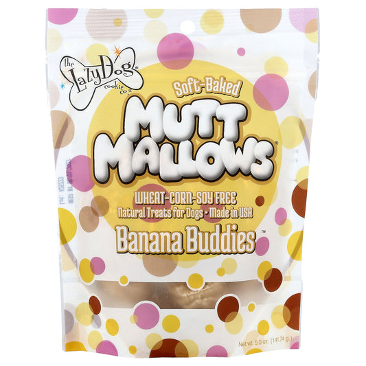 Lazy Dog Cookie, Mutt Mallows®, Treats For Dogs, Banana Buddies™, 5 oz (141.74 g)