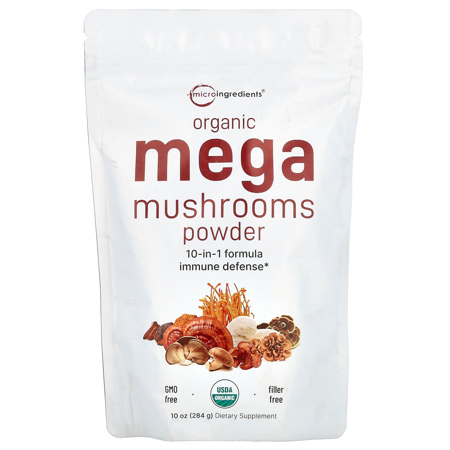 Micro Ingredients, Organic Mega Mushrooms Powder, 10 oz (284 g)