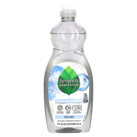 Seventh Generation, Dish Liquid, Free & Clear, 19 fl oz (561 ml)