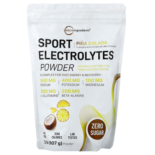 Micro Ingredients, Sport Electrolytes Powder, Pina Colada, 2 lbs (907 g)