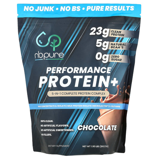 NB Pure, Performance Protein+, Chocolate, 1.9 lbs (862.5 g)