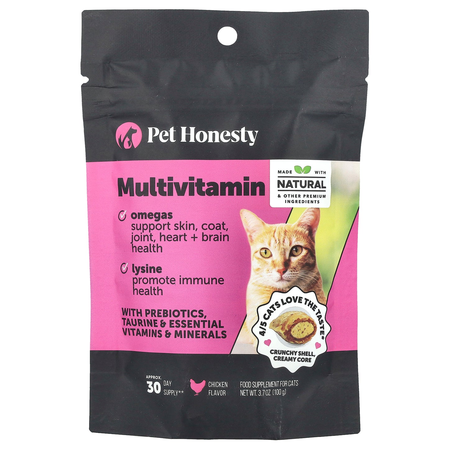 Pet Honesty, Multivitamin, For Cats, Chicken, 3.7 oz (100 g)